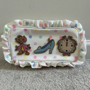 Stoney Clover Lane ruffle small pouch with Disney patches